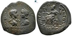 Roman Provincial Moesia Inferior. Tomis. Gordian III with Tranquillina AD 238-244. Tetrassarion Æ 28 mm., 9,74 g. AVT K M ANT ΓOPΔIANOC AVΓ CE TPANKVΛ-ΛEINA, laureate, draped, and cuirassed bust of Go