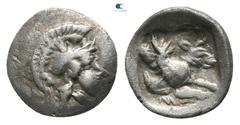 Greek Asia Minor. Possibly Lycia circa 500-400 BC. Hemiobol AR 9 mm., 0,37 g. very fine