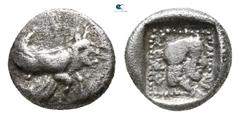 Greek Dynasts of Lycia. Uncertain mint. Uvug circa 470-440 BC. Obol AR 8 mm., 0,65 g. nearly very fine