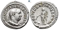 Roman Imperial Balbinus AD 238. Rome Denarius AR 20 mm., 2,72 g. IMP C D CAEL BALBINVS AVG, laureate, draped and cuirassed bust right / PROVIDENTIA DEORVM, Providentia standing left, holding a wand in