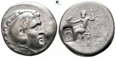 Greek Lycia. Possibly Phaselis circa 221-188 BC. Civic issue in the name and types of Alexander III of Macedon. Uncertain date Tetradrachm AR 29 mm., 15,90 g. Head of Herakles to right, wearing lion s