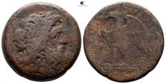 Greek Ptolemaic Kingdom of Egypt. Ptolemaic mint in Sicily. Ptolemy II Philadelphοs 285-246 BC. Bronze Æ 28 mm., 14,69 g. fine