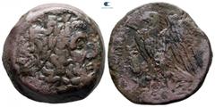 Greek Ptolemaic Kingdom of Egypt. Ptolemaic mint in Sicily. Ptolemy II Philadelphοs 285-246 BC. Bronze Æ 27 mm., 14,93 g. very fine