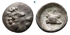 Greek Lycia. Uncertain mint circa 400-350 BC. Tetartemorion AR 8 mm., 0,18 g. very fine