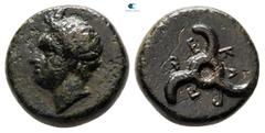 Greek Dynasts of Lycia. Perikles circa 380-360 BC. Bronze Æ 11 mm., 2,20 g. very fine