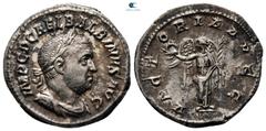 Roman Imperial Balbinus AD 238. Rome Denarius AR 19 mm, 2,92 g IMP C D CAEL BALBINVS AVG, laureate, draped, and cuirassed bust right / VICTORIA AVGG, Victory, winged and draped, standing left, holding