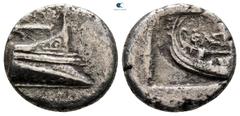 Greek Lycia. Phaselis circa 411 BC. Tetrobol AR 14 mm, 2,65 g very fine