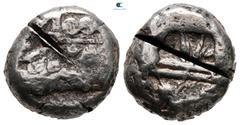 Greek Lycia. Phaselis circa 500-480 BC. Stater AR 18 mm, 10,75 g fine, test cut