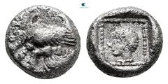 Greek Dynasts of Lycia. Uncertain mint. Uvug 470-440 BC. Obol AR 8 mm, 0,78 g very fine