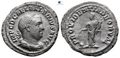 Roman Imperial Balbinus AD 238. Rome Denarius AR 21 mm, 2,89 g IMP C D CAEL BALBINVS AVG, laureate, draped and cuirassed bust right / PROVIDENTIA DEORVM, Providentia standing left, holding a wand in l