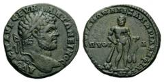 THRACE, Philippopolis. Caracalla, 198-217. Tetrassarion (Bronze, 29mm, 17.93 g 8), 215. AΥT K M AΥΡ CEVH ANTΩNEINOC Laureate head of Caracalla to right. Rev. KOINON ΘΡAKΩN AΛEZANΔΡIA EN ΦIΛI/ΠΠOΠO / Π