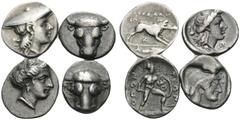The Stoecklin Collection, Part II - Greek AITOLIA, LOKRIS AND PHOKIS. (Silver, 10.41 g). Lot of Four Silver Coins of Aitolia, Lokris and Phokis. 1. Aitolian League. Triobol, 15 mm, 2.38 g, 9h. BCD Ait