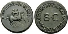 Roman Imperial & Provincial Nero & Drusus Caesar, died 31 and 33, respectively. Dupondius (Bronze, 29 mm, 17.31 g, 6 h), struck under Caligula, Rome, 37-38. NERO ET DRVSVS CAESARES Nero and Drusus rid