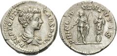 The Stoecklin Collection Part III Roman and Byzantine Geta, as Caesar, 198-209. Denarius (Silver, 18 mm, 3.37 g, 7 h), Rome, 200-205. P SEPT GETA CAES PONT Bare-headed and draped bust of Geta to right