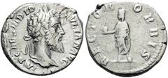 Roman Imperial Didius Julianus, 193. Denarius (Silver, 19 mm, 3.18 g, 11 h), Rome. IMP CAES M DID IVLIAN AVG Laureate head of Didius Julianus to right. Rev. RECTOR ORBIS Didius Julianus, togate, stand