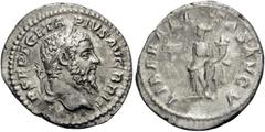 Roman Imperial Geta, 209-211. Denarius (Silver, 20.5 mm, 2.87 g, 7 h), Rome, 211. P SEPT GETA PIVS AVG BRIT Laureate and bearded head of Geta to right, with features that are very close to his father 