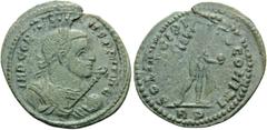Roman Imperial Constantine I, 307/310-337. Follis (Bronze, 25.5 mm, 3.38 g, 12 h), Rome, 313. IMP CONSTANTINVS PF AVG Laureate bust of Constantine to left, in consular robes, holding eagle tipped scep