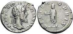 Roman Imperial Didius Julianus, 193. Denarius (Silver, 19 mm, 3.18 g, 11 h), Rome. IMP CAES M DID IVLIAN AVG Laureate head of Didius Julianus to right. Rev. RECTOR ORBIS Didius Julianus, togate, stand
