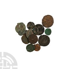 Ancient Roman Imperial Coins - Claudius II and later - Radiate Antoninianii [11] 4th-5th century A.D. Group comprising: antoninianii of Quintillus, Tetricus II, Divo Caludius II (2); with other late i