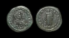 Ancient Roman Imperial Coins - Caracalla and Geta - Pautalia - Asklepios 4 Assaria 198-211 AD. Obv: AYK H LYI ANTANINOC KAI L CE GETAC KAIC legend (A of name engraved as a w) with jugate busts right o
