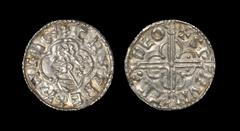 Anglo-Saxon Coins - Cnut - Thetford / Sprunt - Variant Quatrefoil Penny 1017-1023 AD. BMC type VIII variant. Obv: profile bust left within quatrefoil, small cross behind and +CNVT REX ANGLOR legend. R
