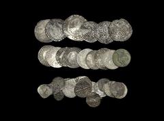 English Medieval Coins - Henry II to George IV - Mixed Silver Coin Group [40] 1180-1821 AD. Group comprising: Henry II to Henry III, short cross pennies (3; Pieres, Ilger and Nichole at London); Henry