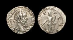 Ancient Roman Imperial Coins - Didius Julianus - Fortuna Denarius 193 AD. Rome. Obv: IMP CAES M DID IVLIAN AVG legend with laureate head right. Rev: P M TR P COS legend with Fortuna standing left, hol