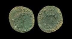 Ancient Roman Imperial Coins - Carausius - Emperor Riding Antoninianus 287-293 AD. Camulodunum mint. Obv: IMP CARAVSIVS PF AVG legend with radiate, draped bust right. Rev: ADVENTVS AVG legend with Emp