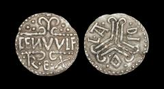 Anglo-Saxon Coins - Coenwulf - London / Diola - Transitional Tribrach Penny 796-805 AD. Group I, without portrait, BMC type 99. Obv: king's name CENVVLF between hooked lines with Mercian 'm' and trefo