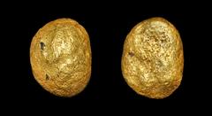 Celtic Iron Age Coins - South East - Globular Gold Bullion Piece 1st century BC "A small globular piece or ingot, with flat underside, the curved upper surfaces showing some texture pattern." 2.26 gra