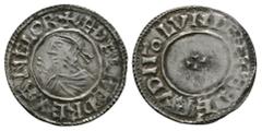 Anglo-Saxon Coins - Aethelred - London / Wulfred - First Small Cross Penny 978-979 AD. BMC type I. Obv: profile bust left with three pellets before and +ÆÐELRED REX ANGLOR legend. Rev: small cross wit