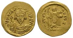 Ancient Byzantine Coins - Phocas - Gold Angel Solidus 602-610 AD. Constantinople mint. Obv: DN FOCAS PERP AVG (the D has a long upper serif to the left) legend with crowned, draped and cuirassed bust 