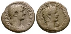 Ancient Roman Imperial Coins - Claudius and Antonia - Alexandria - Double Portrait Tetradrachm 41-42 AD. Alexandria mint, dated year 2. Obv: TI KLAYDI KAIS SEBA GERMANI AYTOKR legend with laureate hea