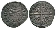 English Medieval Coins - Edward II - Bury St Edmunds - Long Cross Penny 1320-1333 AD. Class 15b. Obv: facing bust with +EDWAR R ANGL DNS HYB legend. Rev: long cross and pellets with VILL SCIE DMV NDI 