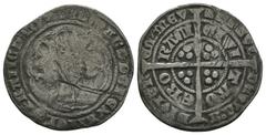 Medieval-Edward III-York-TAO/TAS Pre Treaty Groat 1352-1353 AD. Series D. Obv: facing bust within tressure with EDWARD D G REX ANGL Z FRANC D HYB legend. Rev: long cross and pellets with POSVI DEVM AD