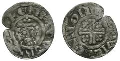 Medieval - Richard I - London / Willelm - SC Penny 1189-10194 AD. Class 3. Obv: facing bust with sceptre and HENRICVS REX legend. Rev: voided short cross and quatrefoils with +WILLELM.ON.LV legend for