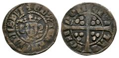Medieval - Edward I - London - Long Cross Penny 1248-1250 AD. Class 10ab1a. Obv: facing bust with +EDWAR R ANGL DNS HYB legend. Rev: long cross and pellets with CIVI TAS LON DON legend for London mint