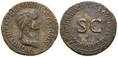 Coins - Roman Imperial Near extremely fine. Ancient Roman Imperial Coins - Agrippina Senior (under Claudius) - SC Sestertius 42 AD. Sister-in-law of Claudius, Rome mint. Obv: AGRIPPINA M F GERMANICI C