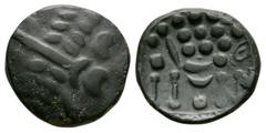 Coins - Celtic Iron Age Good fine. Celtic Iron Age Coins - Durotriges - Cranborne Chase Stater 60 BC-40 AD. Obv: wreath, cloak and crescents. Rev: disjointed horse left. S. 365; BMC 2525-2546; ABC 215