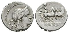 Coins - Roman Republican Very fine. Ancient Roman Republican Coins - C Naevius Balbinus - Victory in Triga Denarius Serratus 79 BC. Obv: diademed head of Venus right; SC behind. Rev: Victory in triga 