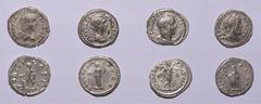 Coins - Roman Imperial Good very fine. Ancient Roman Imperial Coins - Septimius Severus to Severus Alexander - Denarii [4] 193-235 AD. Grioup comprising denarii of: Septimius Severus (emperor standing