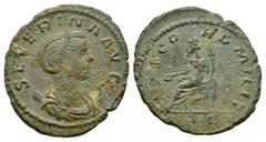 Coins - Roman Imperial Very fine; some erosion. Ancient Roman Imperial Coins - Severina - Concordia Antoninianus 274-275 AD. Wife of Aurelian, Lugdunum mint. Obv: SEVERINA AVG legend with didemed and 