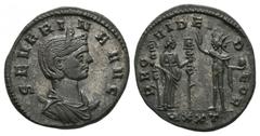 Coins - Roman Imperial Ancient Roman Imperial Coins - Severina - Sol Antoninianus. 274-275 AD. Wife of Aurelian, Ticinum mint. Obv: SEVERINA AVG legend with draped bust right. Rev: PROVIDEN DEOR legen