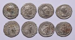 Coins - Roman Imperial Ancient Roman Imperial Coins - Septimius Severus to Caracalla - Denarii [4]. 193-217 AD. Group comprising denarii of: Septimius Severus (Genius sacrificing); Caracalla (Providen