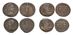 Coins - Roman Imperial Ancient Roman Imperial Coins - Constantine I (the Great) and Helena - Bronzes [4]. 4th century AD. Group comprising: Constantine I (2; two soldiers/two standards); commemorative