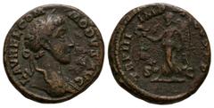 Coins - Roman Imperial Ancient Roman Imperial Coins - Commodus - Victory As. 178 AD. Rome mint. Obv: L AVREL COMMODVS AVG legend withlaureate bust right.. Rev: TR P III IMP II COS P P legend with Vict
