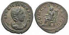 Coins - Roman Imperial Ancient Roman Imperial Coins - Otacilia Severa - Concordia Antoninianus. 245-247 AD. Wife of Philip I, Rome mint. Obv: M OTACIL SEVERA AVG legend with diademed and draped bust r
