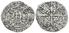 Coins - English Medieval English Medieval Coins - Edward III - London - Groat with Annulet. 1363-1369 AD. Treaty Period. Obv: facing bust with annulet on breast within tressure with +EDWARD DEI G REX 
