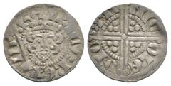 Coins - English Medieval English Medieval Coins - Henry III - Canterbury / Nicole - Long Cross Penny. 1251-1272 AD. Class 5b2. Obv: facing bust and sceptre with HENRICVS REX III legend. Rev: voided lo