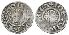Coins - English Medieval English Medieval Coins - John - Canterbury / Iohan M - Short Cross Penny. 1204-1209 AD. Class 5c. Obv: facing bust and sceptre with HENRICVS REX legend. Rev: short voided cros